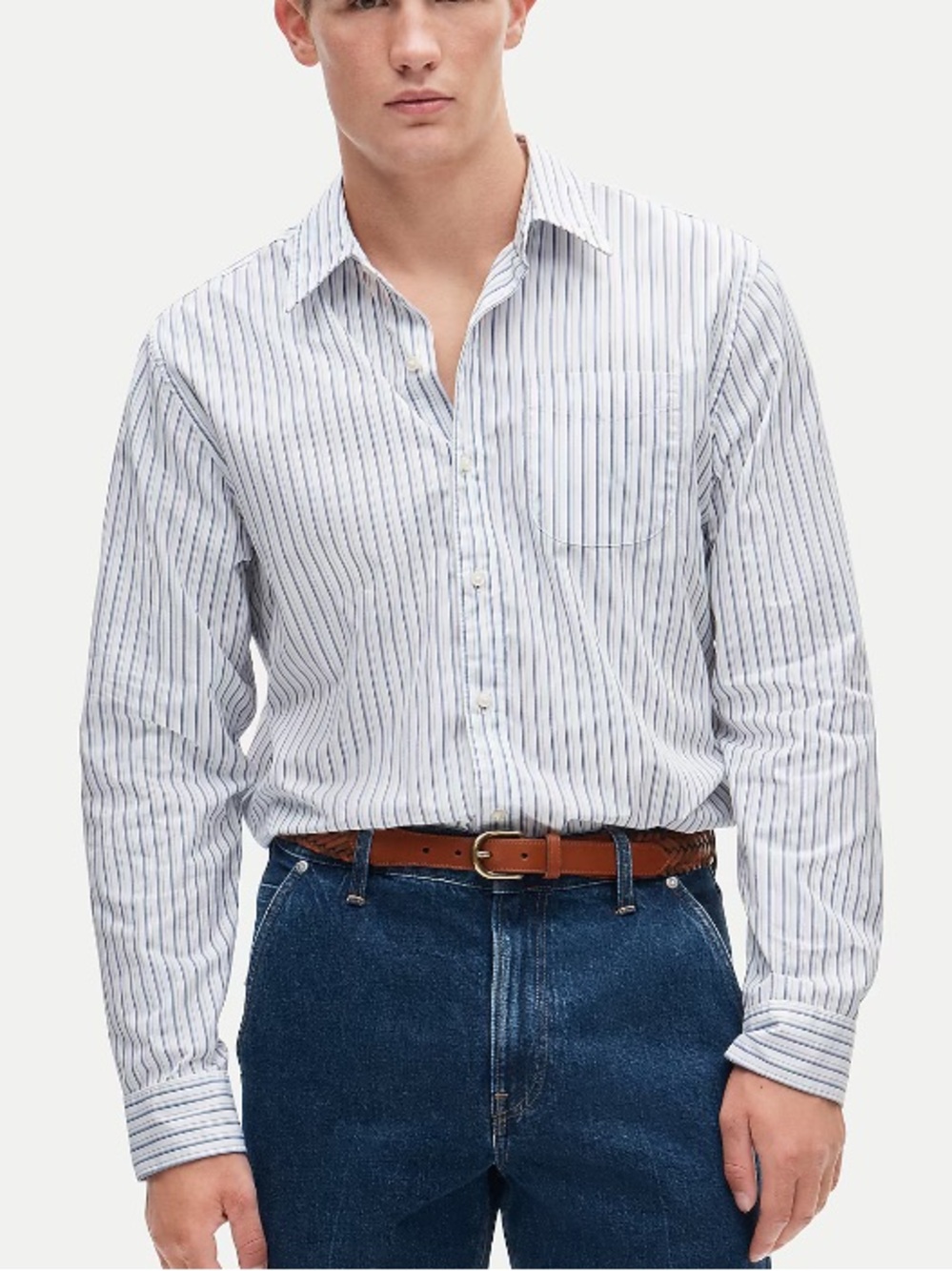 J crew Poplin shirt with point collar